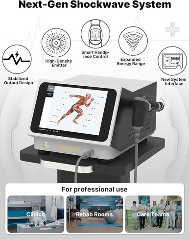 Upgraded Shockwave Therapy Machine & Focal Applicator, FSA or HSA-Eligible Extracorporeal ESWT Shock Wave Therapy Device for Joint/Muscle Pain Relief, Ideal for Home & Clinical in Saudi Arabia