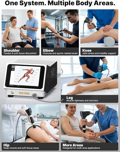 Upgraded Shockwave Therapy Machine & Focal Applicator, FSA or HSA-Eligible Extracorporeal ESWT Shock Wave Therapy Device for Joint/Muscle Pain Relief, Ideal for Home & Clinical in Saudi Arabia