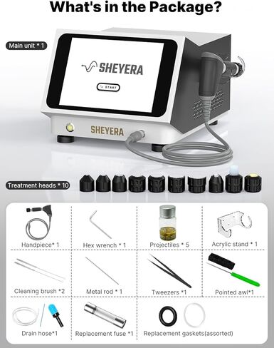 Upgraded Shockwave Therapy Machine & Focal Applicator, FSA or HSA-Eligible Extracorporeal ESWT Shock Wave Therapy Device for Joint/Muscle Pain Relief, Ideal for Home & Clinical in Saudi Arabia