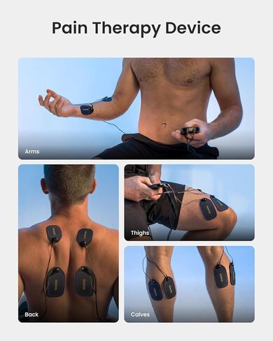 RENPHO TENS Unit محفز العضلات، هدايا عيد الأم 60 برنامج وحدة EMS لتخفيف آلام الظهر، آلة TENS قابلة لإعادة الشحن مع 20 شدة، مدلك نمو العضلات لعرق النسا والرقبة والكتف in Saudi Arabia