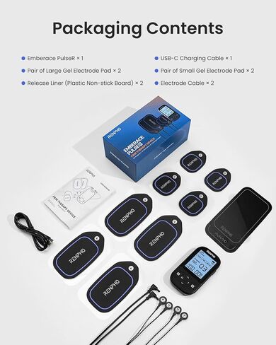 RENPHO TENS Unit محفز العضلات، هدايا عيد الأم 60 برنامج وحدة EMS لتخفيف آلام الظهر، آلة TENS قابلة لإعادة الشحن مع 20 شدة، مدلك نمو العضلات لعرق النسا والرقبة والكتف in Saudi Arabia