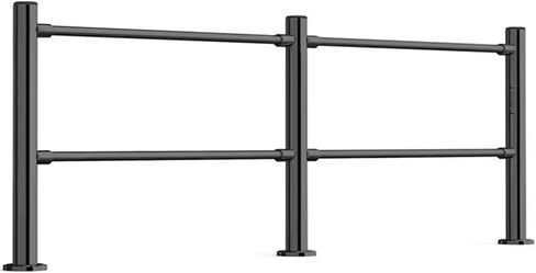 بوابة أمان معدنية تغلق تلقائيًا - بوابة متأرجحة في اتجاه واحد لعداد أمين الصندوق في السوبر ماركت والمستودعات والمول - أسود، 100 × 100 سم × 6.3 سم - حل مدخل آمن in Kuwait