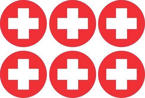 StickerTalk Medical Cross Vinyl Stickers, 1 Sheet of 6 Stickers, 2 inches by 2 inches Each in Saudi Arabia