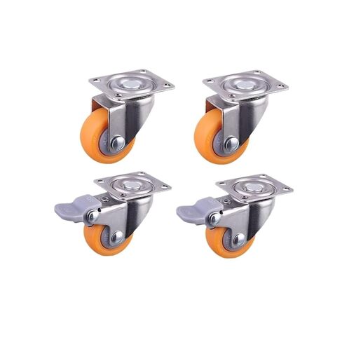 (Pack of 4) 1.5 Inch Screw Casters Orange PP Furniture Wheels Silent Display Cabinet Speaker(G) in Saudi Arabia