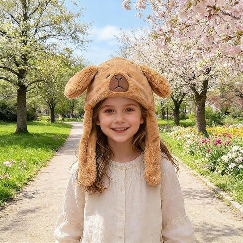 قبعة قفز من القطيفة للأذن، قبعة منفوشة لطيفة، غطاء رأس ناعم ودافئ in Kuwait