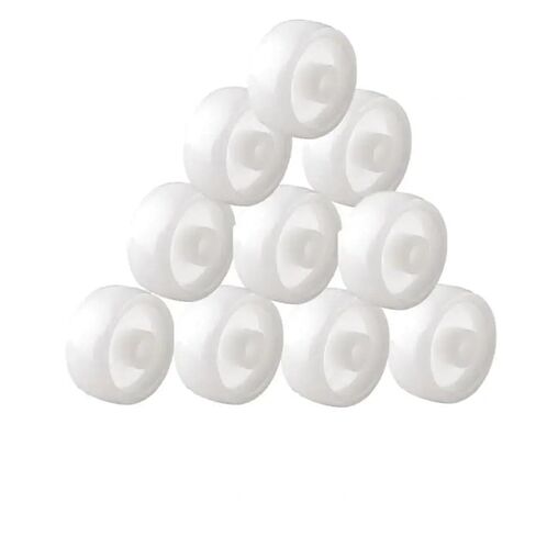 10 Pieces/lot 1 inch Single Wheel Light White Pp Plastic Small Diameter 25mm Smooth Sheet Folding Bed Pulley in Saudi Arabia