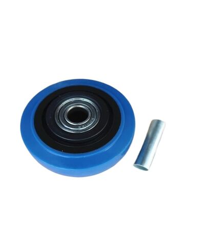 1 piece 3 inch Medium Size Blue Elastic Wheel Single Silent Flat cart in Saudi Arabia