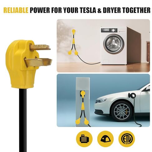مجفف Y Splitter، موزع Nema 10-30 المدرج في قائمة ETL&UL NEMA 10-30P إلى (2) وعاء NEMA 10-30R للمركبات الكهربائية، وشحن المستوى 2 للمركبات الكهربائية in Kuwait