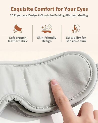 Eye Massager with Heat and Cooling, 5 Massage Modes for Eye Dry Fatigure and Migraines Relief, Lightweight Foldable for Office Home Travel Stress Relief, Mothers Day Birthday Gift for Mom Women (Grey) in Saudi Arabia