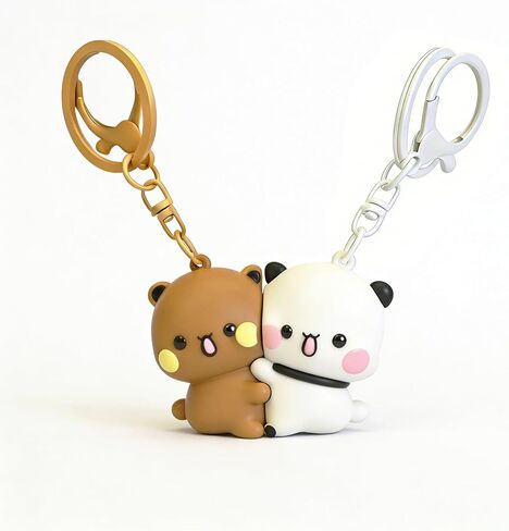 2 Pcs Cute Keychains Magnetic Matching Couples Stuff Key Chains for Women Boyfriend Girlfriend Valentine's Day Gifts in Saudi Arabia