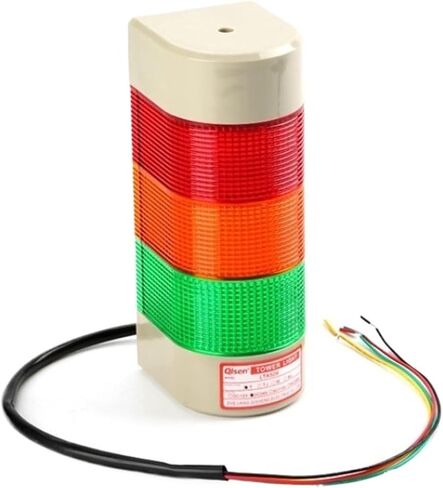 1pcs Wall Mounted Stack Light 1 2 3 4 5 Layer Industrial Signal Tower Lamp 12V 24V Steady Flashing Alarm Caution Light(5Layer with Buzzer_220V) in Saudi Arabia