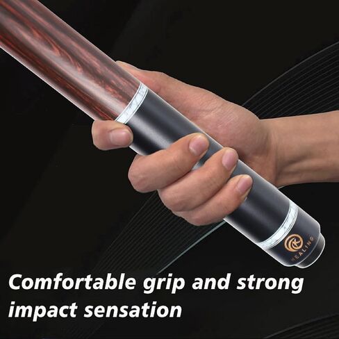 Carbon Fiber Pool Cue 58" with Pigskin Tip & Bakelite Ferrule, 2-Piece Low Deflection Billiard Cue Stick 19-20oz, Handmade for Pool/Black Eight & Nine Balls in Kuwait
