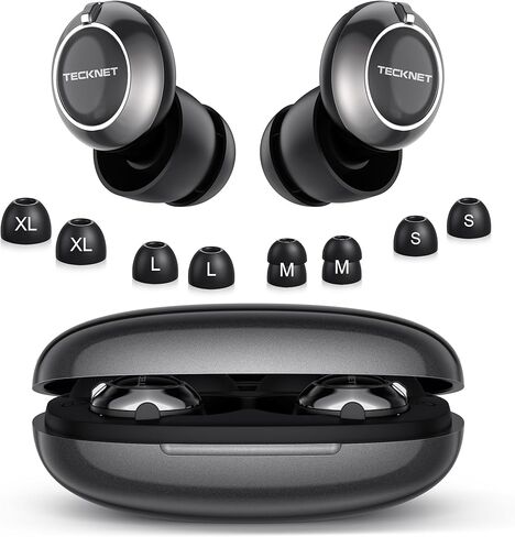 TECKNET Ear Plugs for Sleeping Noise Cancelling - 3 Adjustable Levels Noise Earplugs with 8 EarTips, 20dB (SNR) Reduction, Reusable Soft Silicone Earplugs for Focus, Work, Travel, Concert in Saudi Arabia