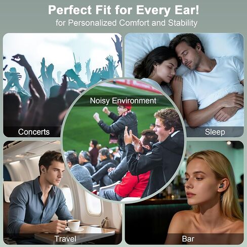 TECKNET Ear Plugs for Sleeping Noise Cancelling - 3 Adjustable Levels Noise Earplugs with 8 EarTips, 20dB (SNR) Reduction, Reusable Soft Silicone Earplugs for Focus, Work, Travel, Concert in Saudi Arabia
