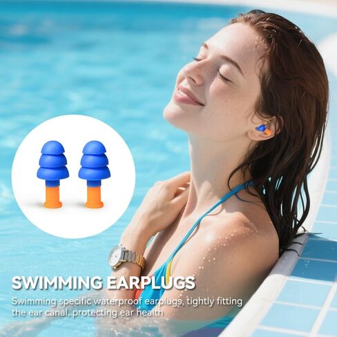 10 Pairs of Silicone Noise Cancelling earplugs for Work: Noise Cancelling 34dB - Hearing Protectors for Work and Home in Saudi Arabia