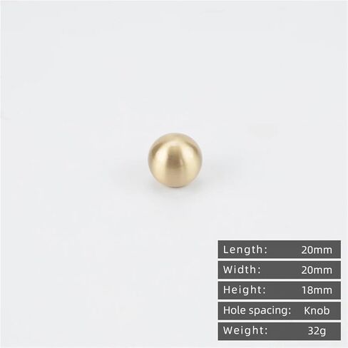 Solid Brass Ball Shaped Base Long Handle Hardware Gold Copper Pull Kitchen Cabinet Drawer 1Pcs(Ball-20) in Saudi Arabia