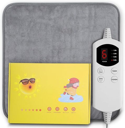 Heating Pad for Chair 18"x18" Small Seat Portable Electric Heated Pad for Back Pain Relief, Neck Pain Period Cramps Relief-6 Heat Settings, Washable Soft Flannel for Moist & Dry Heat in Kuwait