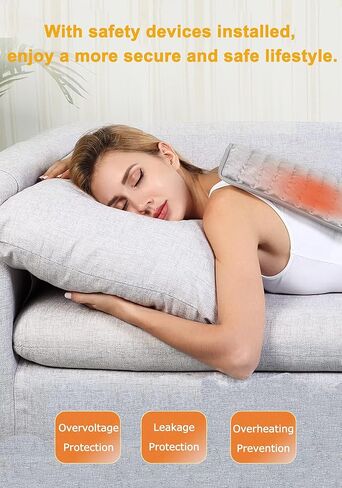 Heating Pad for Chair 18"x18" Small Seat Portable Electric Heated Pad for Back Pain Relief, Neck Pain Period Cramps Relief-6 Heat Settings, Washable Soft Flannel for Moist & Dry Heat in Kuwait