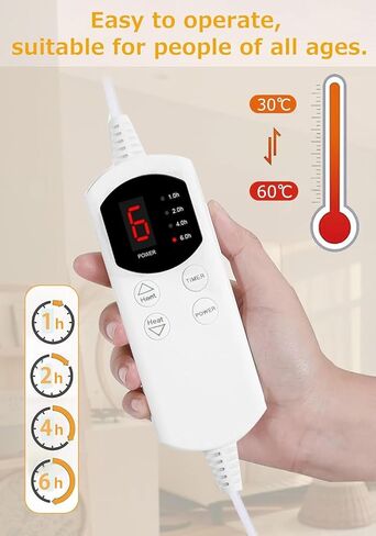 Heating Pad for Chair 18"x18" Small Seat Portable Electric Heated Pad for Back Pain Relief, Neck Pain Period Cramps Relief-6 Heat Settings, Washable Soft Flannel for Moist & Dry Heat in Kuwait