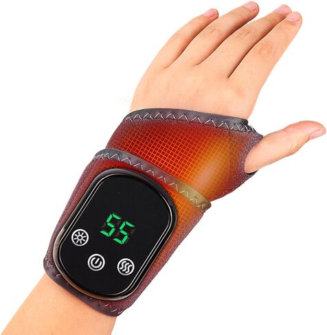 وسادة تدفئة معصم لاسلكية قابلة لإعادة الشحن، 5 مستويات للحرارة و3 أوضاع اهتزاز، وسادة تدفئة محمولة للعمل والسفر وممارسة الرياضة، تناسب الأيدي اليسرى واليمنى in Kuwait