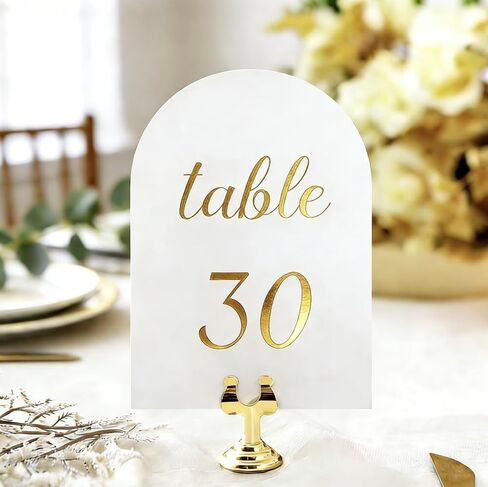 Wedding Table Numbers for Wedding Reception, White Table Numbers 1-30 Cards Decor Seating Chart for Events Anniversary Birthday Size 7x5 Inches, White in Saudi Arabia