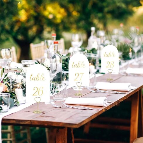 Wedding Table Numbers for Wedding Reception, White Table Numbers 1-30 Cards Decor Seating Chart for Events Anniversary Birthday Size 7x5 Inches, White in Saudi Arabia