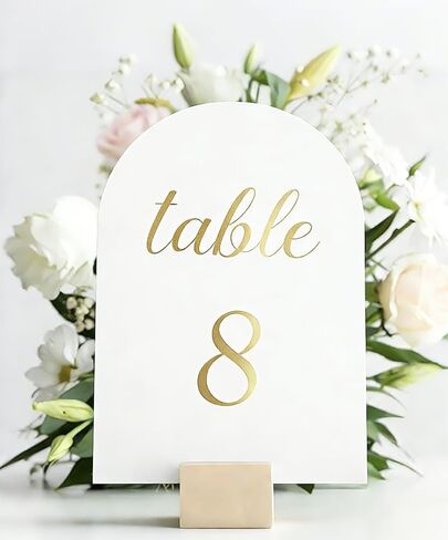 Wedding Table Numbers for Wedding Reception, White Table Numbers 1-30 Cards Decor Seating Chart for Events Anniversary Birthday Size 7x5 Inches, White in Saudi Arabia