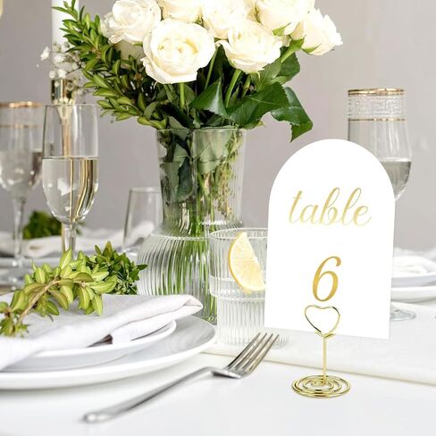 Wedding Table Numbers for Wedding Reception, White Table Numbers 1-30 Cards Decor Seating Chart for Events Anniversary Birthday Size 7x5 Inches, White in Saudi Arabia