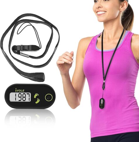 TOYANDONA 3D Accurate Step Counter: Mini Clip On Digital Pedometer with Clip and Lanyard Portable Electronic Fitness Tracker for Men Women Walking Running in Saudi Arabia