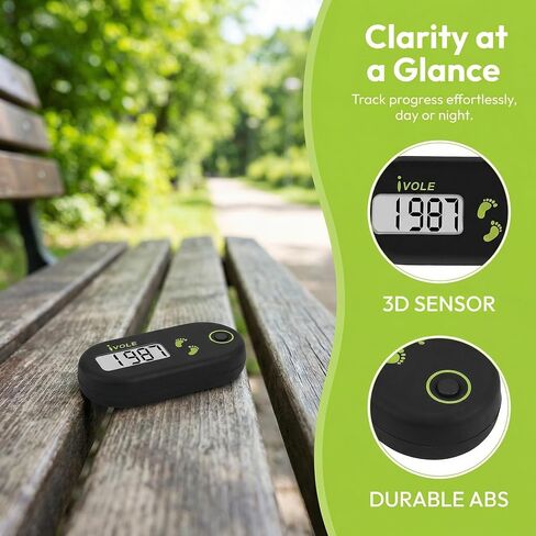 TOYANDONA 3D Accurate Step Counter: Mini Clip On Digital Pedometer with Clip and Lanyard Portable Electronic Fitness Tracker for Men Women Walking Running in Saudi Arabia