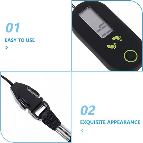 TOYANDONA 3D Accurate Step Counter: Mini Clip On Digital Pedometer with Clip and Lanyard Portable Electronic Fitness Tracker for Men Women Walking Running in Saudi Arabia