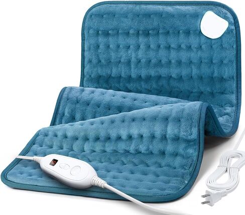 DAILYLIFE Heating Pad for Back Pain Relief, 12"x24" Electric Heating Pads for Cramps, Back, Shoulder and Neck with 6 Heat Settings, Fast-Heating Technology, Auto Shut Off, UL Certification, Gray in Kuwait