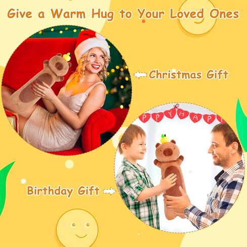 Capybara Heating Pad for Period Cramps - 21" Capybara Plush, Menstrual Neck Shoulder Pain Relief, USB Powered, Cute & Soft Stuffed Animal, Portable Electric Heat Pad, Christmas Gift for Women Wife in Saudi Arabia