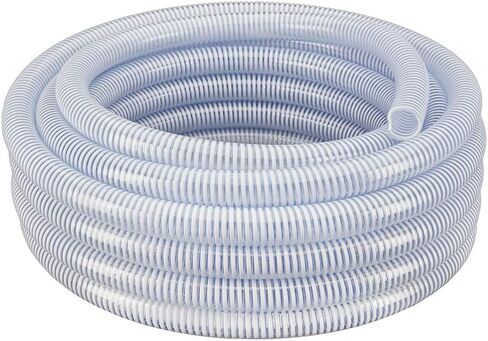 1 1/2 بوصة × 25 قدم. Shurtek® PVC المرن الشفاف مع خرطوم الشفط الحلزوني الأبيض in Saudi Arabia