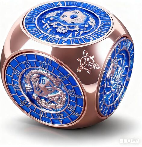 Metal DND Spinner Dice Set 7 in 1 with 3D Relief, Cool Polyhedral Dice for Dungeons and Dragons, D&D RPG Accessories with 3D Relief for Game Master in Saudi Arabia