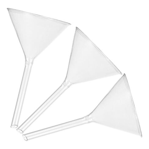 3pcs 100mm Short-Neck Glass Filling Funnels Laboratory Borosilicate Glass Powder Transfer Funnels for Scientific and Industrial Use in Saudi Arabia