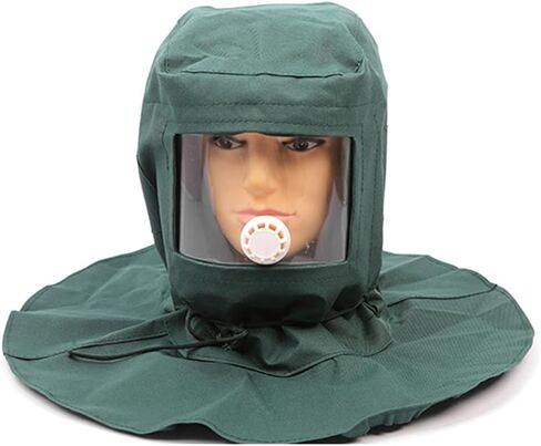 Industrial Labor Work ProtectionCanvas Sand Blasting Hood Anti Wind Anti Impact Mild Blasting Polishing Helmet in Saudi Arabia