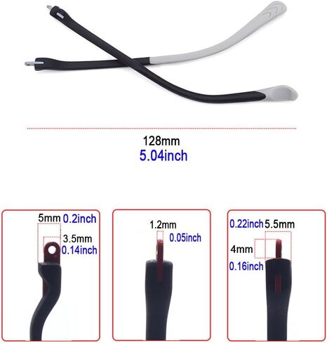 Children's Glasses Replacement Arms Eyeglass Legs 1 Pair Silicone Temple Repair Kit Screw and Screwdriver in Saudi Arabia