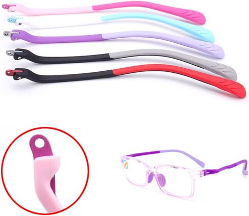 Children's Glasses Replacement Arms Eyeglass Legs 1 Pair Silicone Temple Repair Kit Screw and Screwdriver in Saudi Arabia