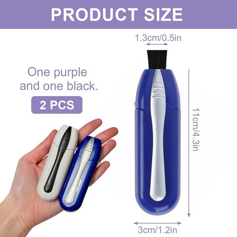 2PCS Eyeglass Cleaner Kit,Portable Glasses Cleaning Tool with Microfiber Tech and Portable Mini Brusheaner for Eyeglasses Sunglasses Reading Glasses, Easy to Carry for Travel Office Home in Kuwait