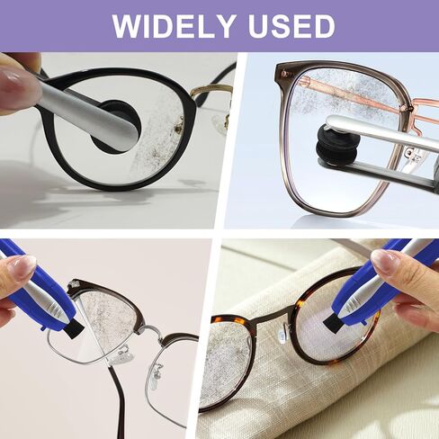2PCS Eyeglass Cleaner Kit,Portable Glasses Cleaning Tool with Microfiber Tech and Portable Mini Brusheaner for Eyeglasses Sunglasses Reading Glasses, Easy to Carry for Travel Office Home in Kuwait