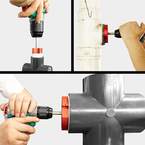 9Pcs Double Blade PVC Pipe Reamer Kit, PVC Fitting Saver Plastic Pipe Fitting Reamer Socket Saver Plumbing Tool Include 1/2",3/4'', 1'', 1-1/4",1-1/2'', 2'', 2-1/2",3'', 4'' for Schedule 40 in Saudi Arabia