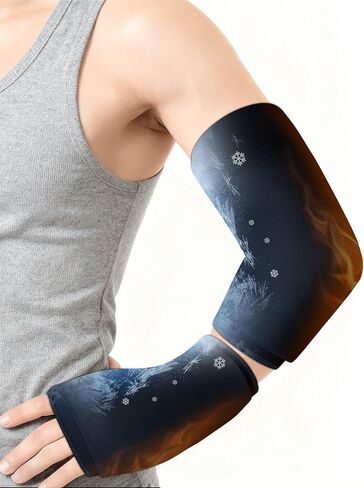 غلاف حزمة ثلج لمرفق المعصم، ضغط جل ثلج قابل لإعادة الاستخدام، تصميم سهل الارتداء، بارد ودافئ يدوم طويلاً لتخفيف الألم واستعادة الكوع/اليد، والتهاب المفاصل، ونفق الرسغ، والتهاب المفاصل، والتورم (متوسط) in Kuwait