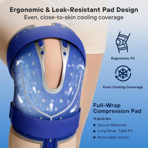 Ice Machine for Knee After Surgery – FSA Cold Therapy Machine with Auto Timer, Leak-Proof Reinforced Bucket & Adjustable Flow for Knee Replacement and Multi-Joint Recovery, HSA Eligible in Saudi Arabia