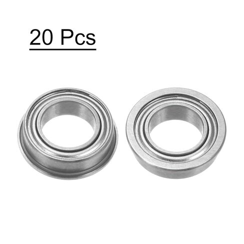 uxcell MF106ZZ Flanged Ball Bearing 6x10x3mm Double Shielded Chrome Steel Flange Bearings, 20pcs in Saudi Arabia