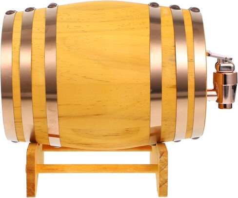 ULTECHNOVO Mini Wooden Wine Barrel Stand Resin Tap Oak Wood Decorative Aging Barrel for Red Wine Storage for Home Bar and Party Use in Saudi Arabia