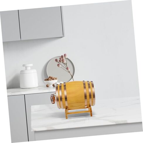 ULTECHNOVO Mini Wooden Wine Barrel Stand Resin Tap Oak Wood Decorative Aging Barrel for Red Wine Storage for Home Bar and Party Use in Saudi Arabia