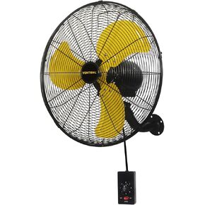 Ventisol 18 بوصة 3 سرعات عالية السرعة تتأرجح مروحة الحائط، 4200 قدم مكعب في الدقيقة، 90 درجة التذبذب للمنزل وورش العمل والمحلات التجارية والتجارية والباحات in Kuwait