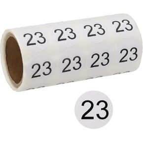 PATIKIL 500pcs 1" Number Stickers, Number 30 Sticker Numbers Labels Round Small Vinyl Self Adhesive Label Circle Decals 1 Roll for Photo Album Poster Table, Black in Saudi Arabia