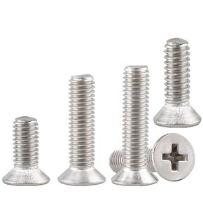 M3-0.5x3mm Flat Countersunk Head Machine Screws, Phillips Drive, 304 Stainless Steel 18-8, Full Thread, Coarse Thread UNC,Pack of 50 in Kuwait